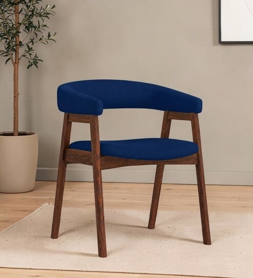 Elowen Sheesham Wood Chair In Blue Color