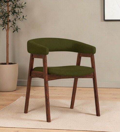 Elowen Sheesham Wood Chair In Green Color