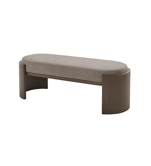 Elsa Boucle Ottoman in Brown Colour