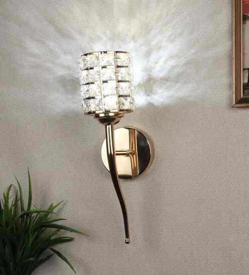 Elysia Gold Iron Wall Light | Inbuilt LED | without Bulb | Eliante by Jainsons Lights