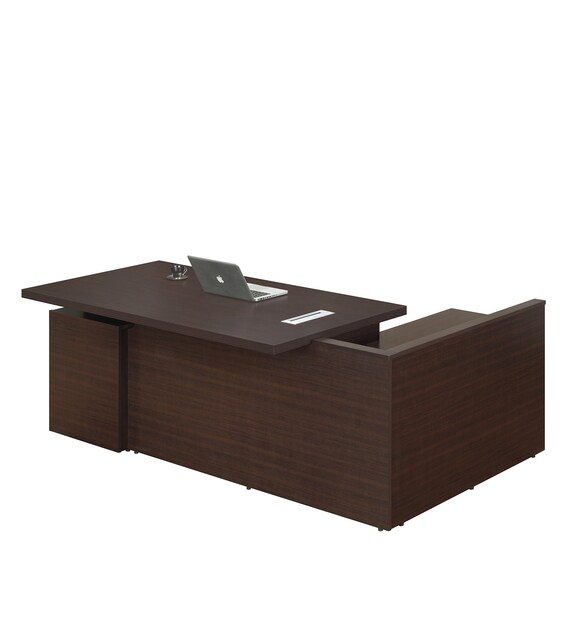 Buy Elegant Executive Table in Walnut Colour By Nilkamal Online