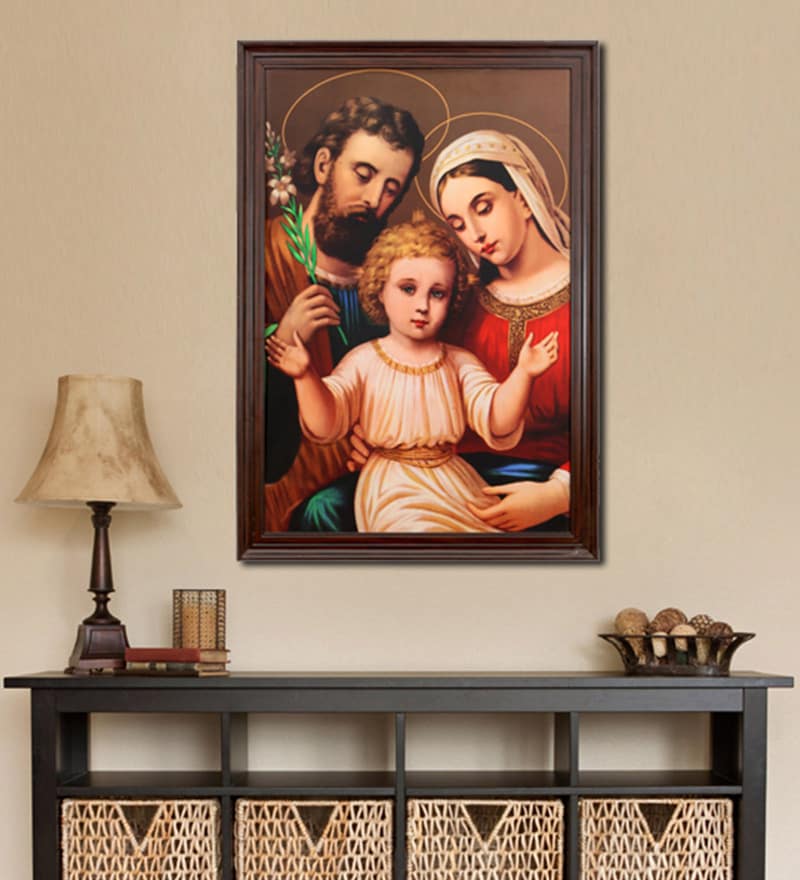 Buy Elegant Arts and Frames Canvas 27.5 x 37.5 Inch Holy Family Framed ...