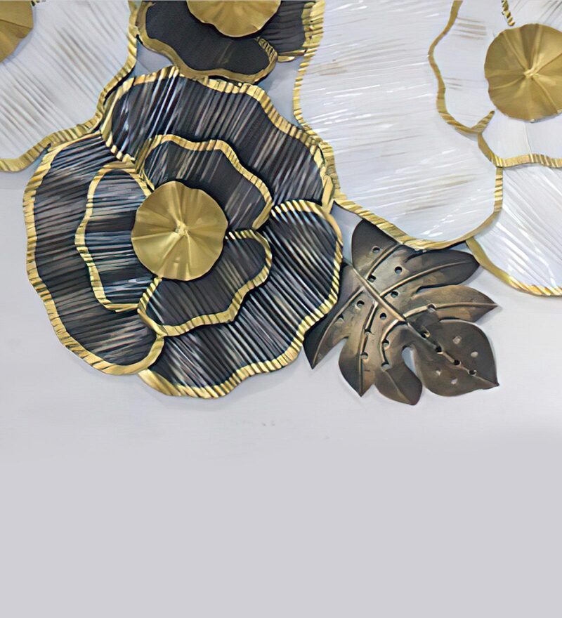 Buy Elegant Floral Metal Wall Art Multicolour by Moh Decors Online Floral Metal Art Metal
