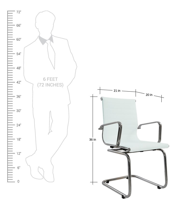 Buy Elegant Mid back Fixed Office Chair in White Colour by Ayrus Online
