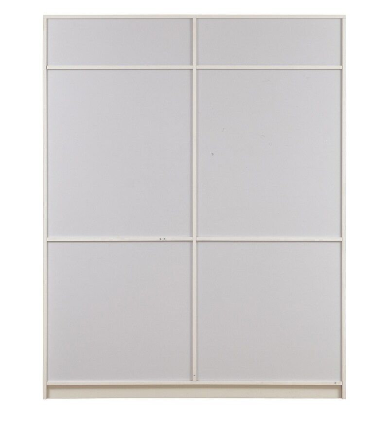 Buy Element 4 Door Wardrobe in White and Walnut Finish by Evok Online