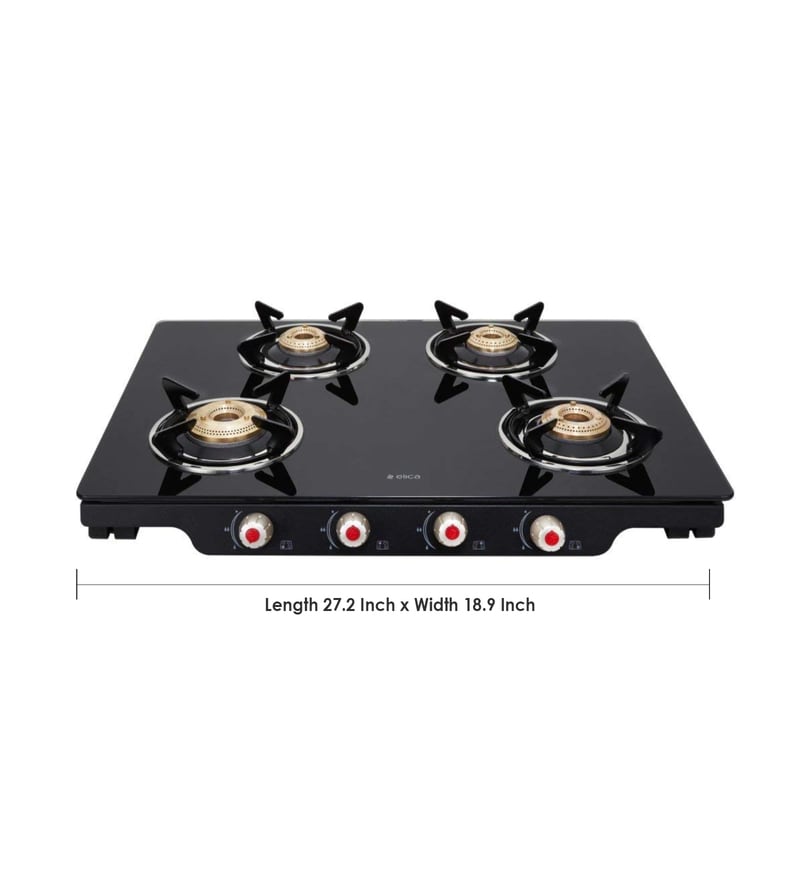 elica gas stove 4 burner auto ignition