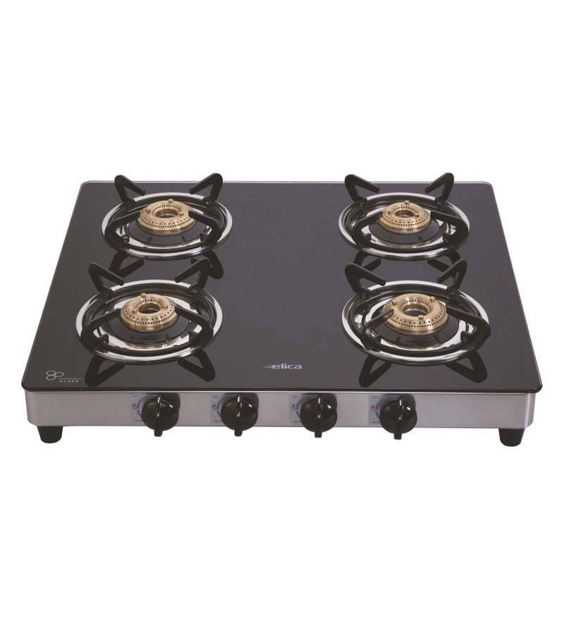 Buy Elica 594 Ct Vetro Four Burner Gas Stove Online - Gas Stoves - Gas ...