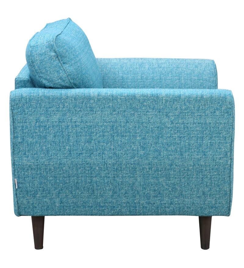Buy Elina Fabric 1 Seater Sofa In Sea Green Colour By Casacraft Online