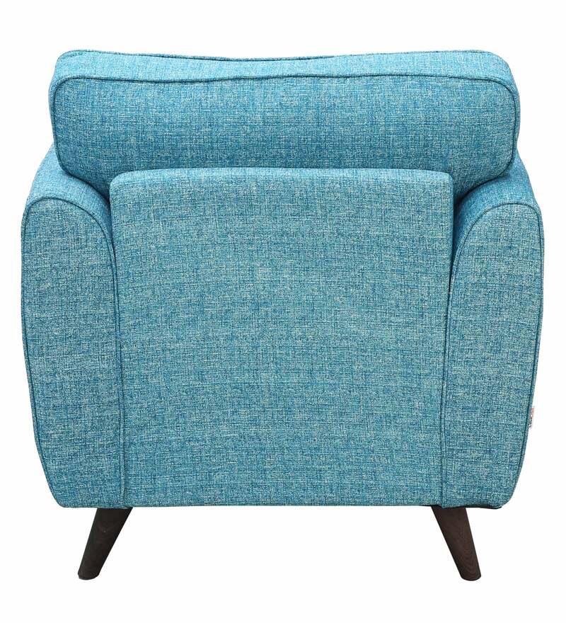 Buy Elina Fabric 1 Seater Sofa In Sea Green Colour By Casacraft Online