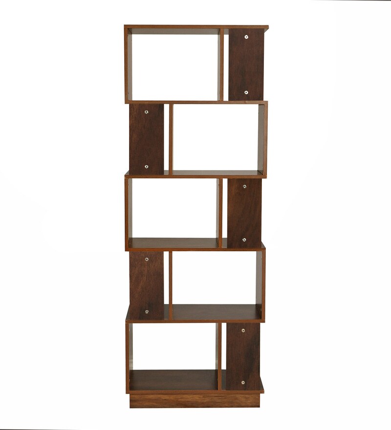 Buy Eliot Wide Book Shelf In Brown Matte Finish By Wakefit Online Modern Book Shelves Book