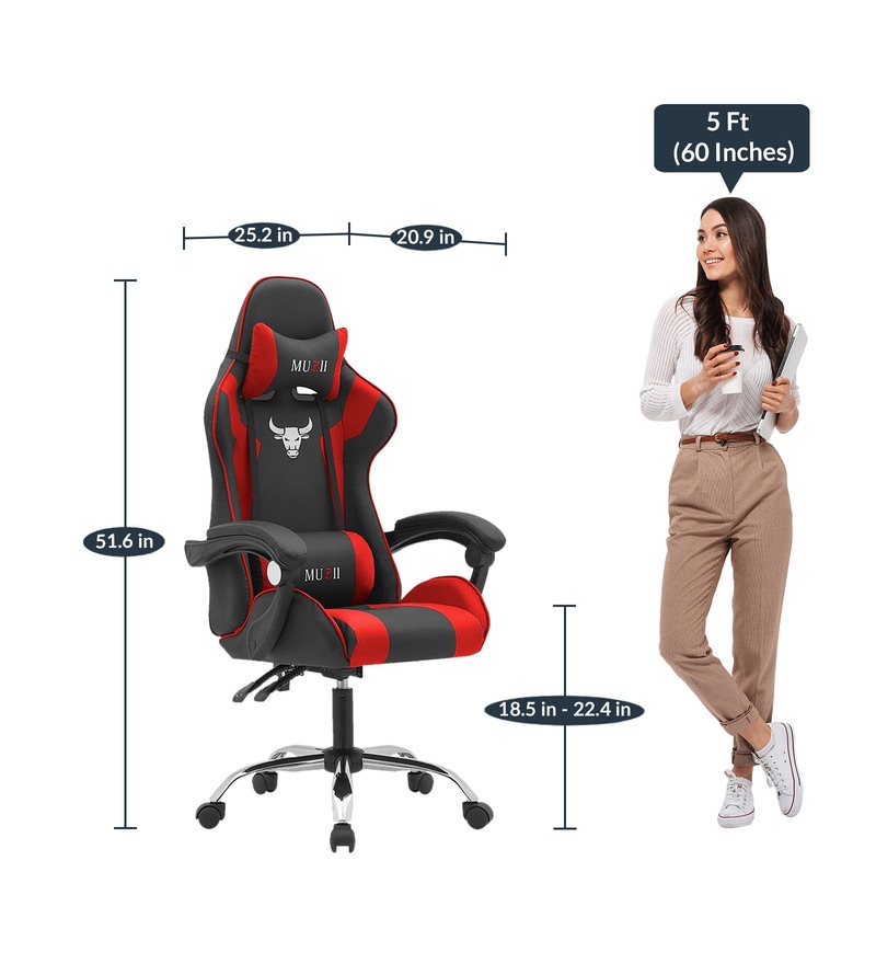 elite gaming chair in red colour