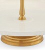 Elan White & Gold Steel Two Tier Cake Stand
