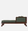 Elano Fabric RHS Sheesham Wood Chaise Lounger In Neut