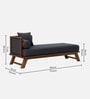 Elano Fabric RHS Sheesham Wood Chaise Lounger In Neut