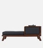 Elano Fabric RHS Sheesham Wood Chaise Lounger In Neut
