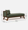 Elano Fabric RHS Sheesham Wood Chaise Lounger In Neut