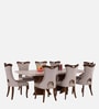 Elanor 8 Seater Dining Set In Beige Colour