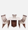 Elanor 8 Seater Dining Set In Beige Colour