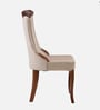 Elanor  Upholstery Fabric Dining Chair In Beige Colour