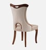 Elanor  Upholstery Fabric Dining Chair In Beige Colour
