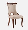 Elanor  Upholstery Fabric Dining Chair In Beige Colour