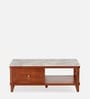 Elanor Marble Top Coffee Table In White & Brown Finish