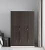 Elantra 3 Door Wardrobe Brown Flowery Wenge & Frosty White Finish