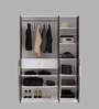Elantra 3 Door Wardrobe Brown Flowery Wenge & Frosty White Finish