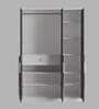Elantra 3 Door Wardrobe Brown Flowery Wenge & Frosty White Finish