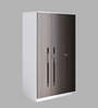 Elantra 3 Door Wardrobe Brown Flowery Wenge & Frosty White Finish