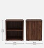 Elara Bedside Table In Columbian Walnut Colour