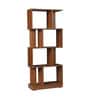 Elara Brown Colour Bookshelf In Walnut Finish With 4 Tier