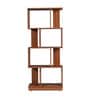 Elara Brown Colour Bookshelf In Walnut Finish With 4 Tier