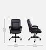 Elara High Back Leatherette Executive Chair In Black Color