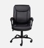 Elara High Back Leatherette Executive Chair In Black Color