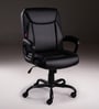 Elara High Back Leatherette Executive Chair In Black Color