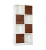 Elara White Colour Bookshelf In Frosty White Finish With 8 Tier