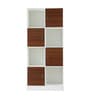 Elara White Colour Bookshelf In Frosty White Finish With 8 Tier
