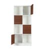 Elara White Colour Bookshelf In Frosty White Finish With 8 Tier
