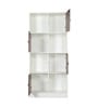 Elara White Colour Bookshelf In Frosty White Finish With 8 Tier