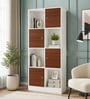 Elara White Colour Bookshelf In Frosty White Finish With 8 Tier