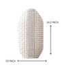 Elara Column Woven Resin Vase (White)
