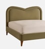 Elaris Curve Comfort Bed in velvet With Engineer Wood Frame & Hydraulic Storage