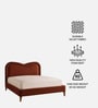 Elaris Curve Comfort Bed in velvet With Engineer Wood Frame & Hydraulic Storage
