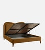 Elaris Curve Comfort Bed in velvet With Engineer Wood Frame & Hydraulic Storage