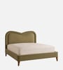 Elaris Curve Comfort Bed in velvet With Engineer Wood Frame & Hydraulic Storage