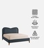 Elaris Curve Comfort Bed in velvet With Engineer Wood Frame & Hydraulic Storage