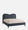Elaris Curve Comfort Bed in velvet With Engineer Wood Frame & Hydraulic Storage