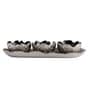 Elaris Tray & Bowl Set In Silver Black