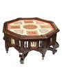 Elba Teak Wood Coffee Table in Walnut Finish